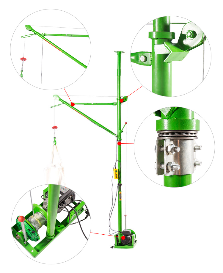 Indoor Single Column Building Crane Detail